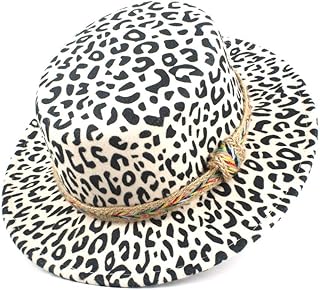 LQBYWL Sombrero clásico de Fieltro de Color sólido for Hombre y Mujer, Gorra de Jazz de Mezcla de Lana, Gorra Plana de otoño de Lado Ancho, Gorra Derby Plana (Color : Blanco, Tamaño : 56-58)