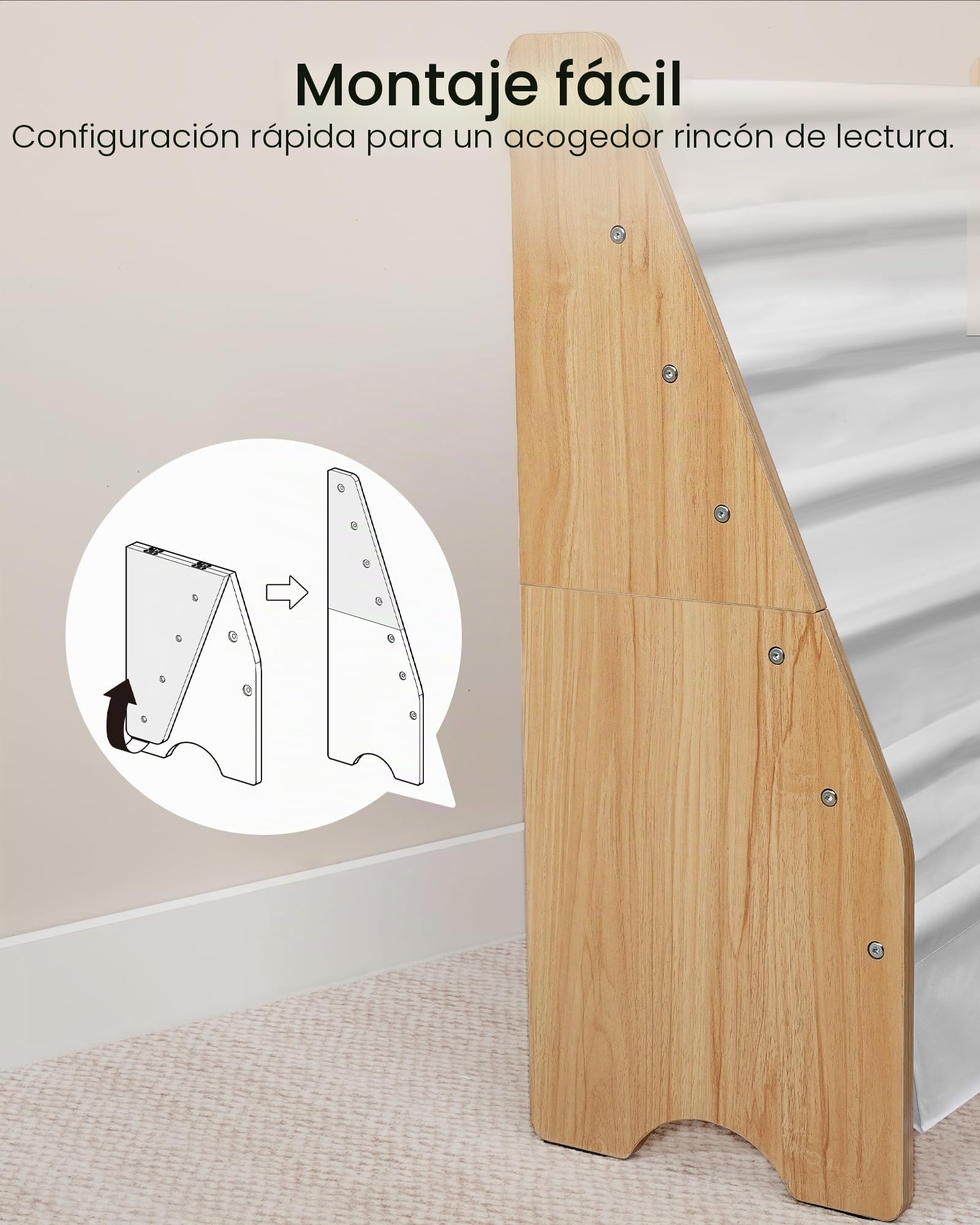 CHOEZON Estantería Infantil de 6 Niveles, Estantería para Niños, Estante de Almacenamiento de Revistas y Libros, Organizador de Libros de Gran Capacidad, Blanco y Madera Natural DMCW07WB