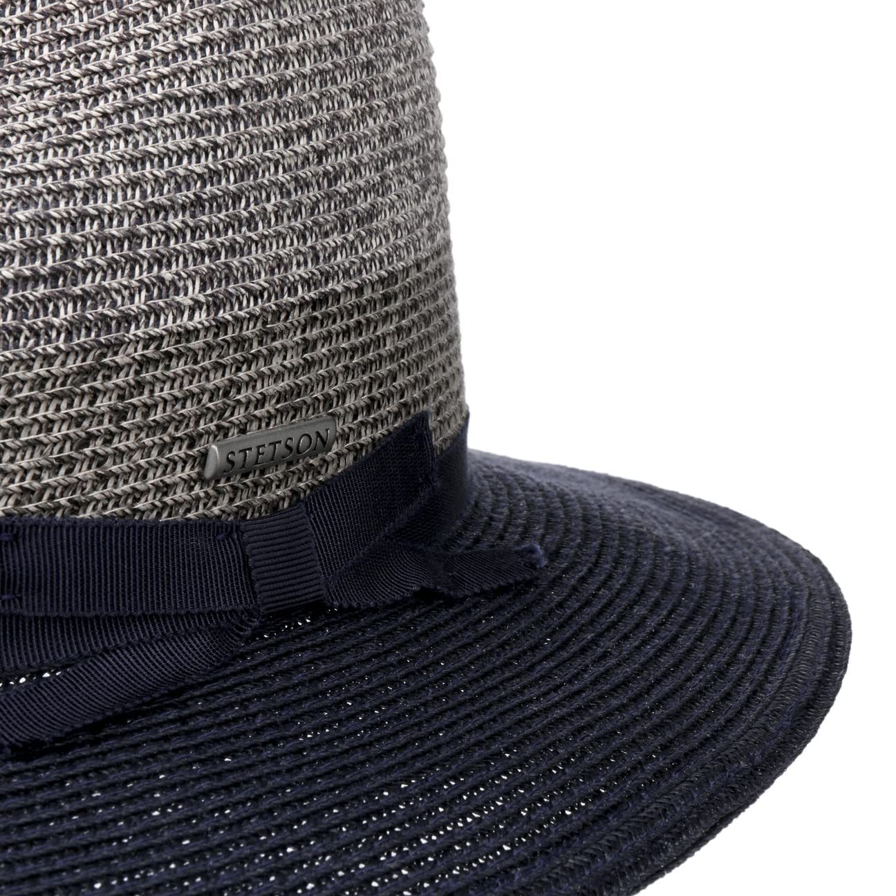 Stetson Contrast Brim Cappello di Paglia Toyo Stile Traveller Protezione UV 40 Unisex Primavera Estate