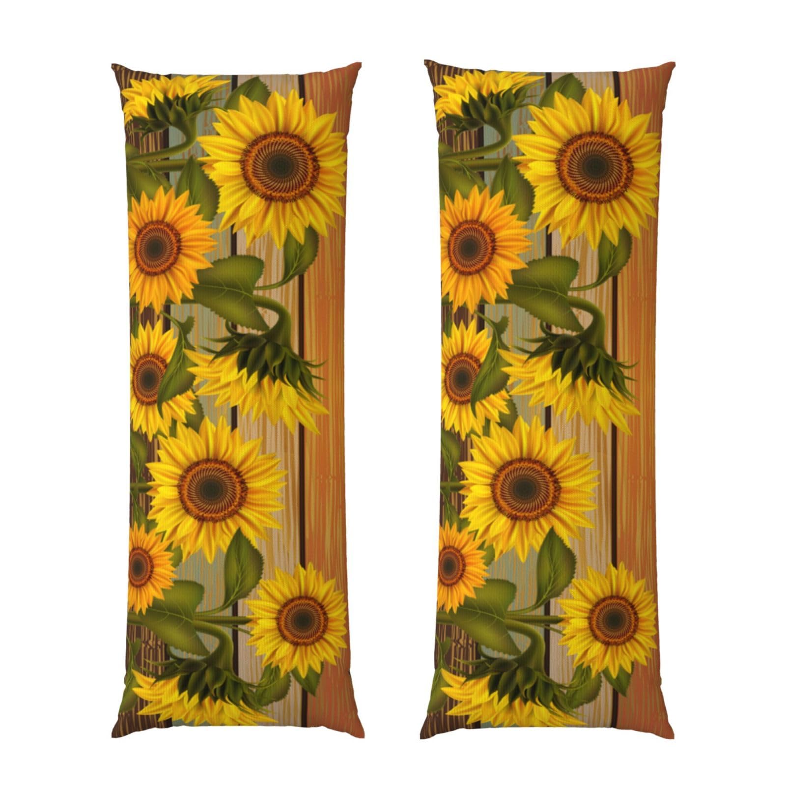 Housse de coussin tournesol décorative pour sublimer le canapé du salon ou un banc de lecture