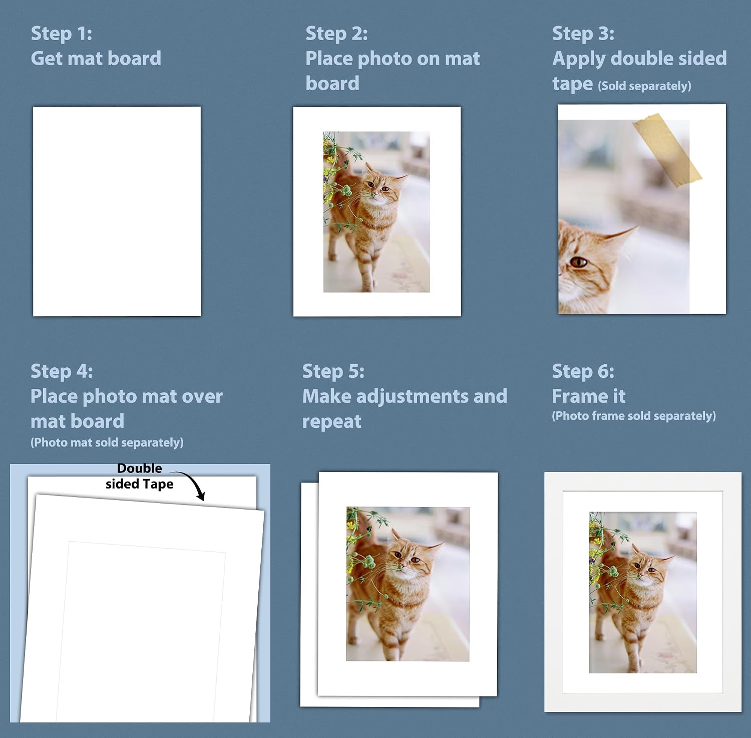 Golden State Art, Pack of 10 Uncut 12x12 White Mats Matboards, Acid Free Backing Matt Board for Photos, Frames, DIY Projects