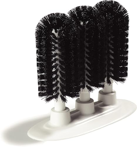 Vista 12 de Carlisle Sparta Limpia vasos triple con mango plástico, 8", Negro, 1