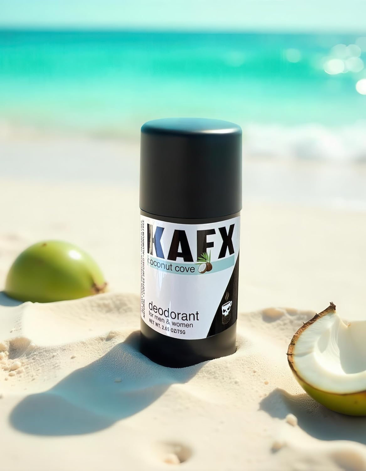 Natural Deodorant for Women & Men – Coconut Cove Scent, Long-Lasting Odor Protection with Coffee-Infused Oil, Organic, Baking Soda-Free, Aluminum-Free, 2.65 oz/ 75g - Image 7