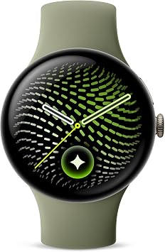 Google Pixel Watch 5 (45 mm) - Smartwatch - Pyrite Case/Olive Band, Wi-Fi