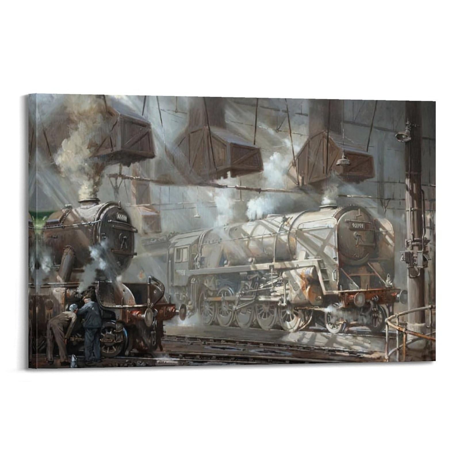 ZSZWHJ Vintage Transport Art Poster Steam Train Poster Decorative Painting Canvas Wall Posters And Art Picture Print Modern Family Bedroom Decor Posters 20x30inch(50x75cm)