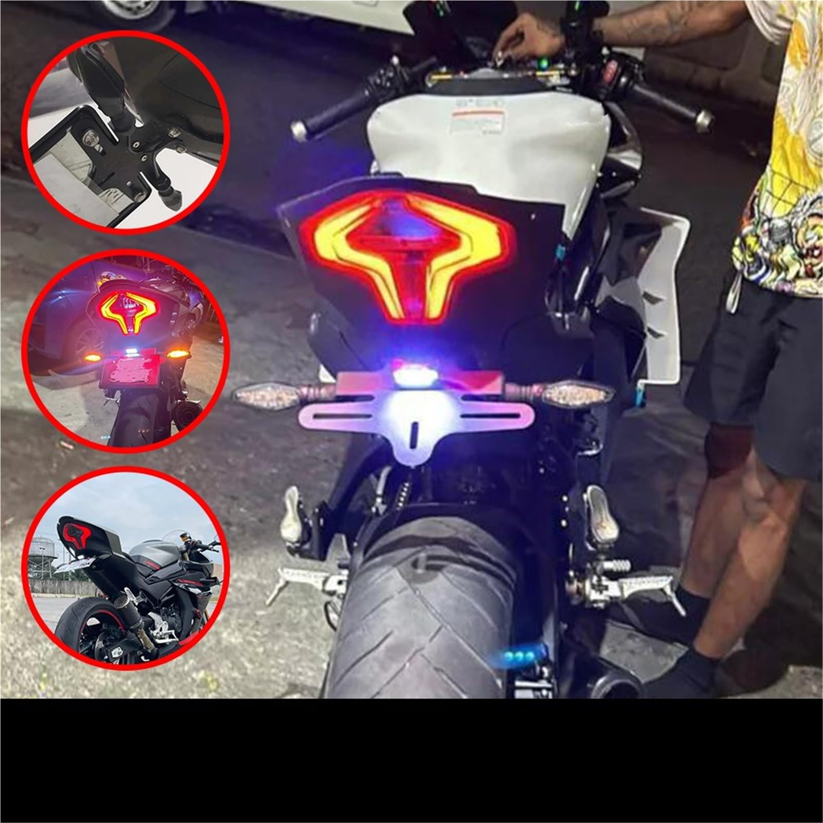 Per CFMOTO 450SR 450SS 450NK 2023-2025 Accessori Per Moto Portatarga Con Luce E Eliminatore Parafango Posteriore