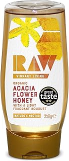 Raw Vibrant Living Organic Acacia Flower Honey, 350g