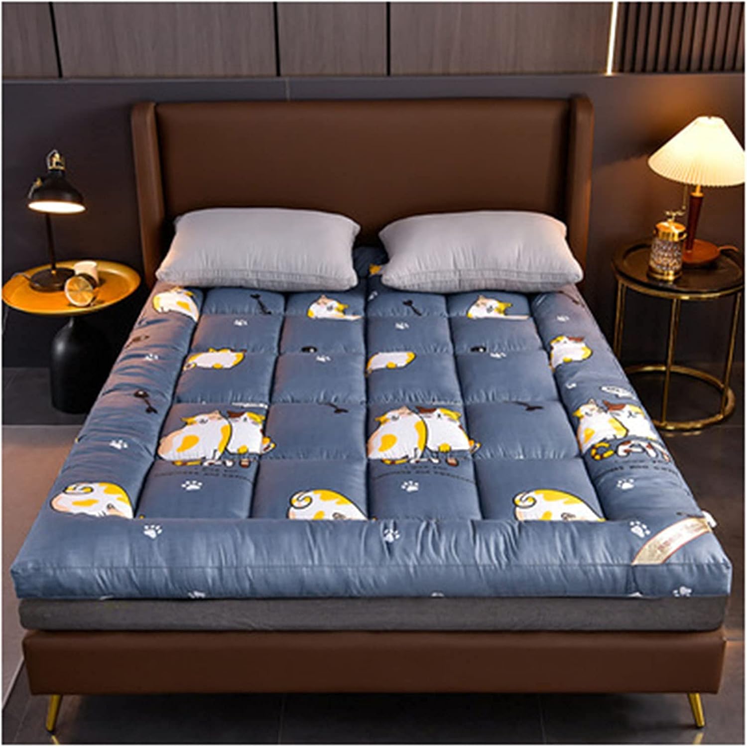 Japanese Floor Mattress Futon Mattress Thicken Tatami Mat Sleeping Pad Foldable Bed Roll Up Mattress Floor Lounger Bed for Home Student Dormitory Mattress (A 120x200cm)