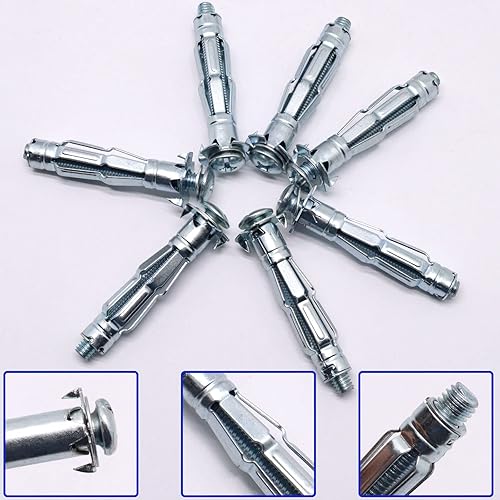 Miniatura 4 de BENLIUDH Anclajes de Pared Huecos con Tornillos de Servicio Pesado, Pernos Molly de Acero al Carbono Galvanizado en Zinc Anclajes de Pared para
