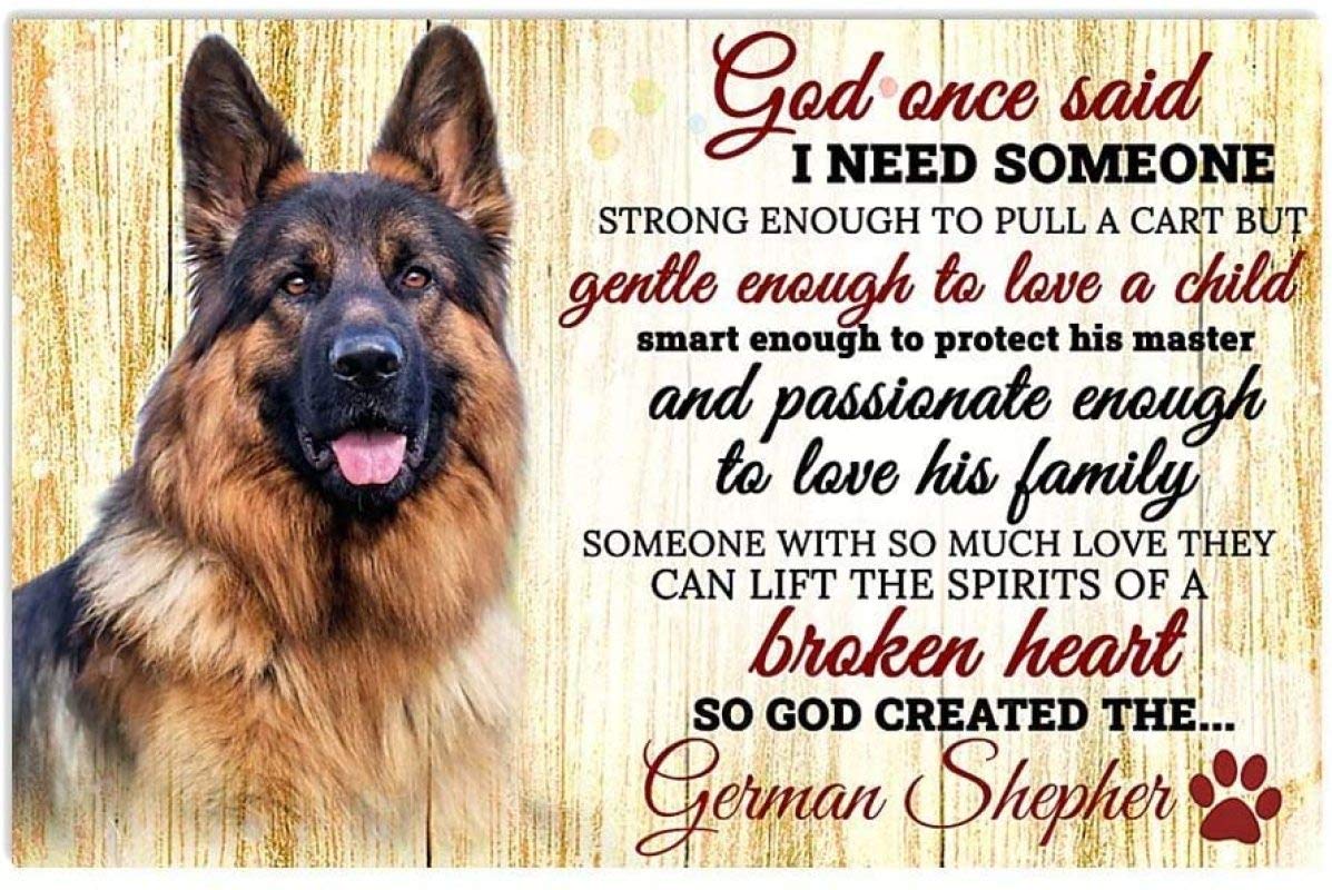 Vintage Tin Poster I Need Someone German Shepherd Poster Metal Tin Sign 8x12 Inch Retro Art Home Bar Restaurant Garage Cafe Gas Shop Wall Decor Metal Plaque New