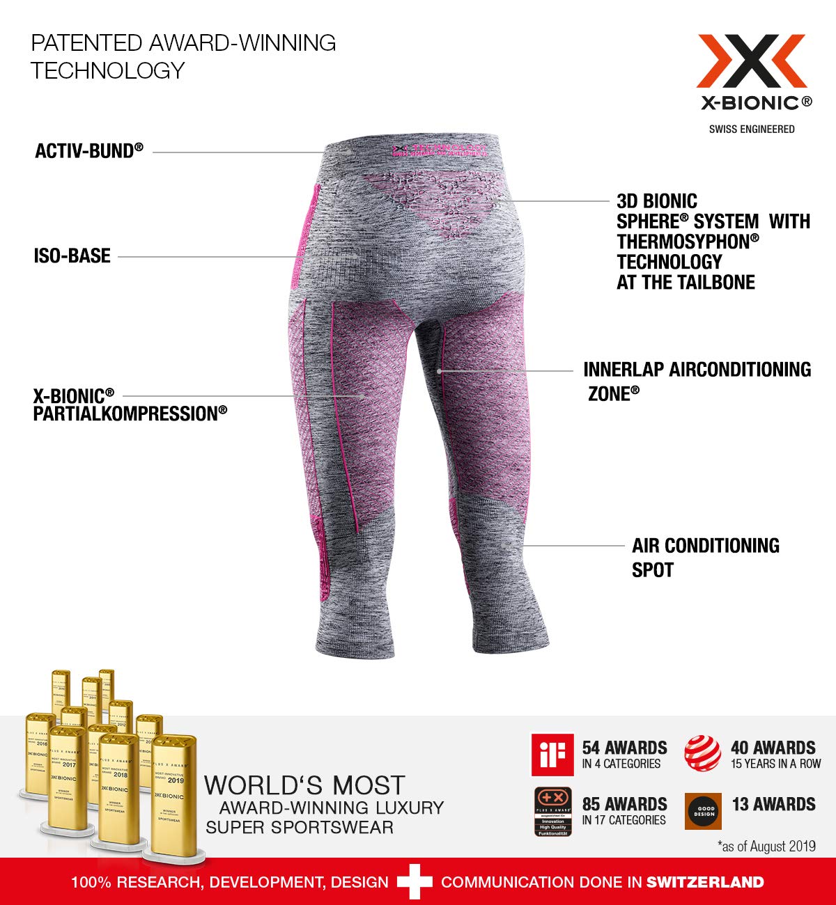 X-BIONIC Energy Accumulator 4.0 Melange 3/4 - Pantalon - Energy Accumulator 4.0 Melange 3/4 - Femme