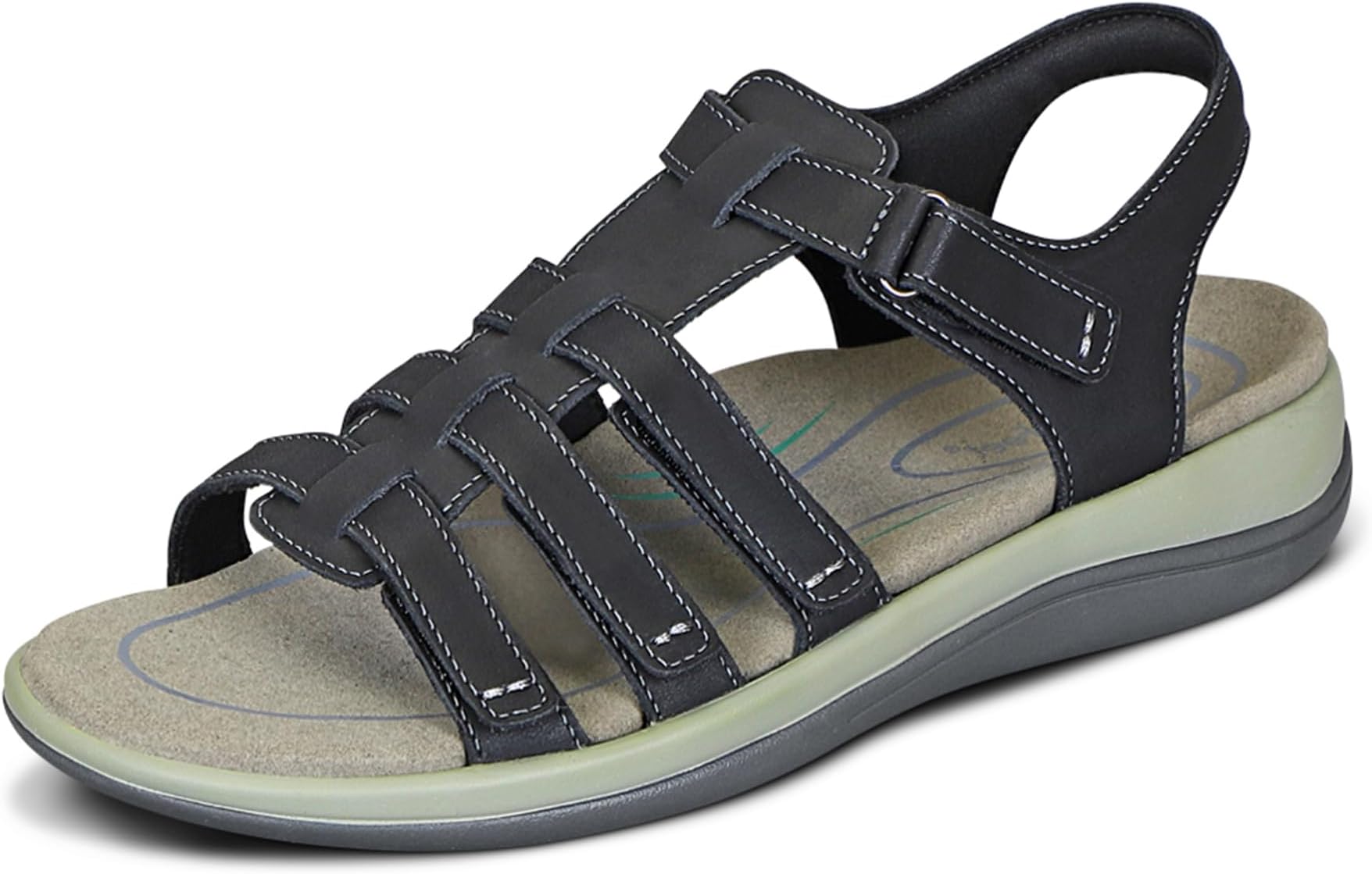 Women's Orthopedic Amalfi Adjustable Leather Gladiator Sandal