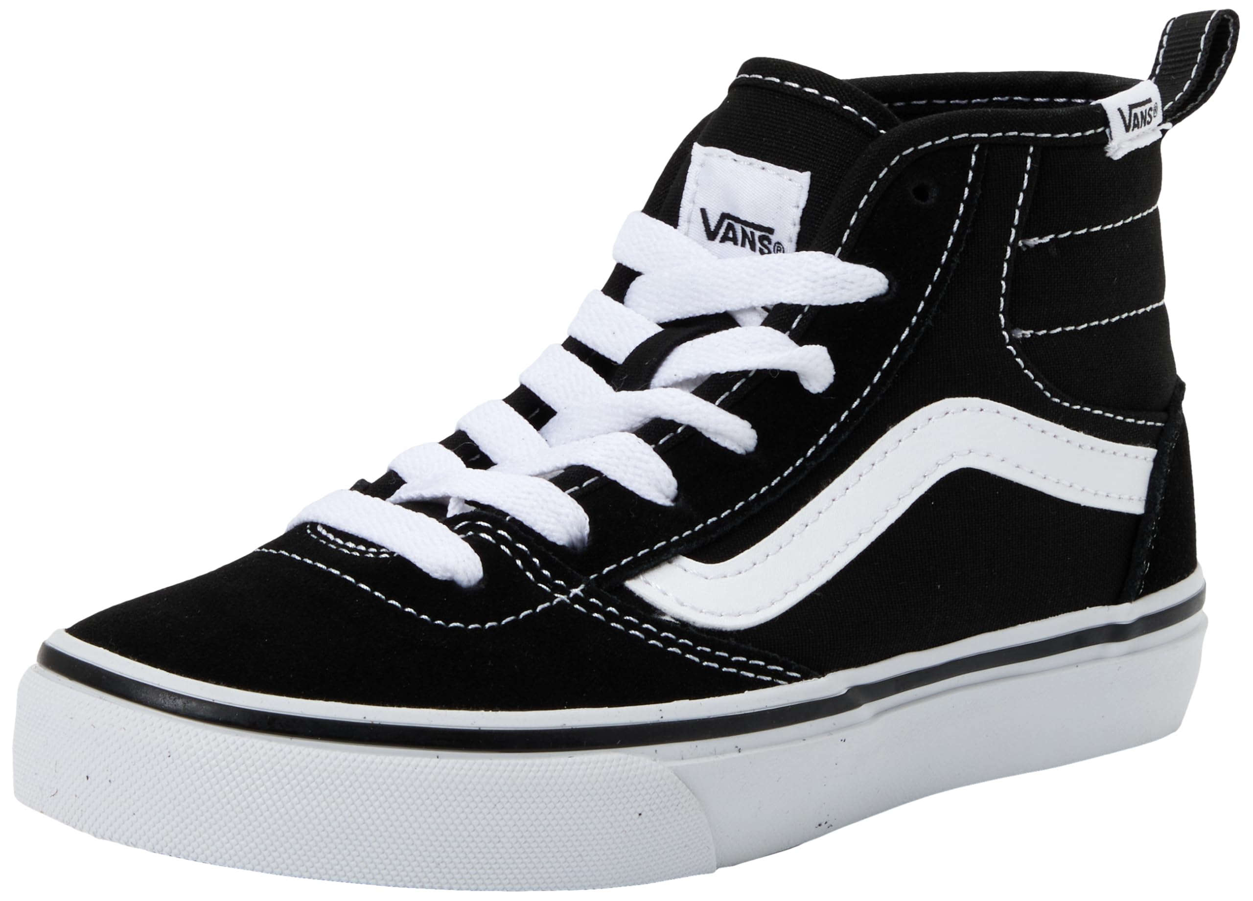 Vans Ashwood Hi Decon Basket Noir/Blanc pour Garçon - Taille 35 EU