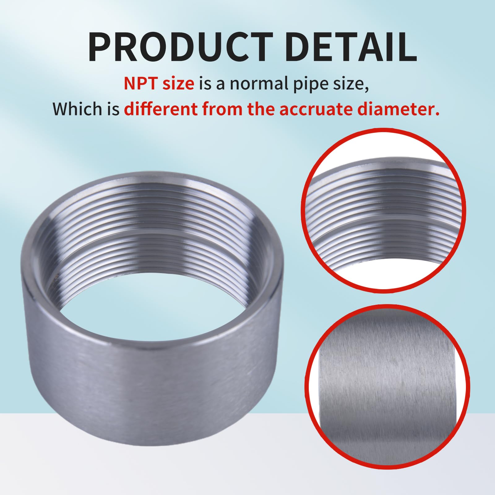 Snapklik.com : 304 Stainless Steel 2 Inch NPT Female Thread Weld On ...