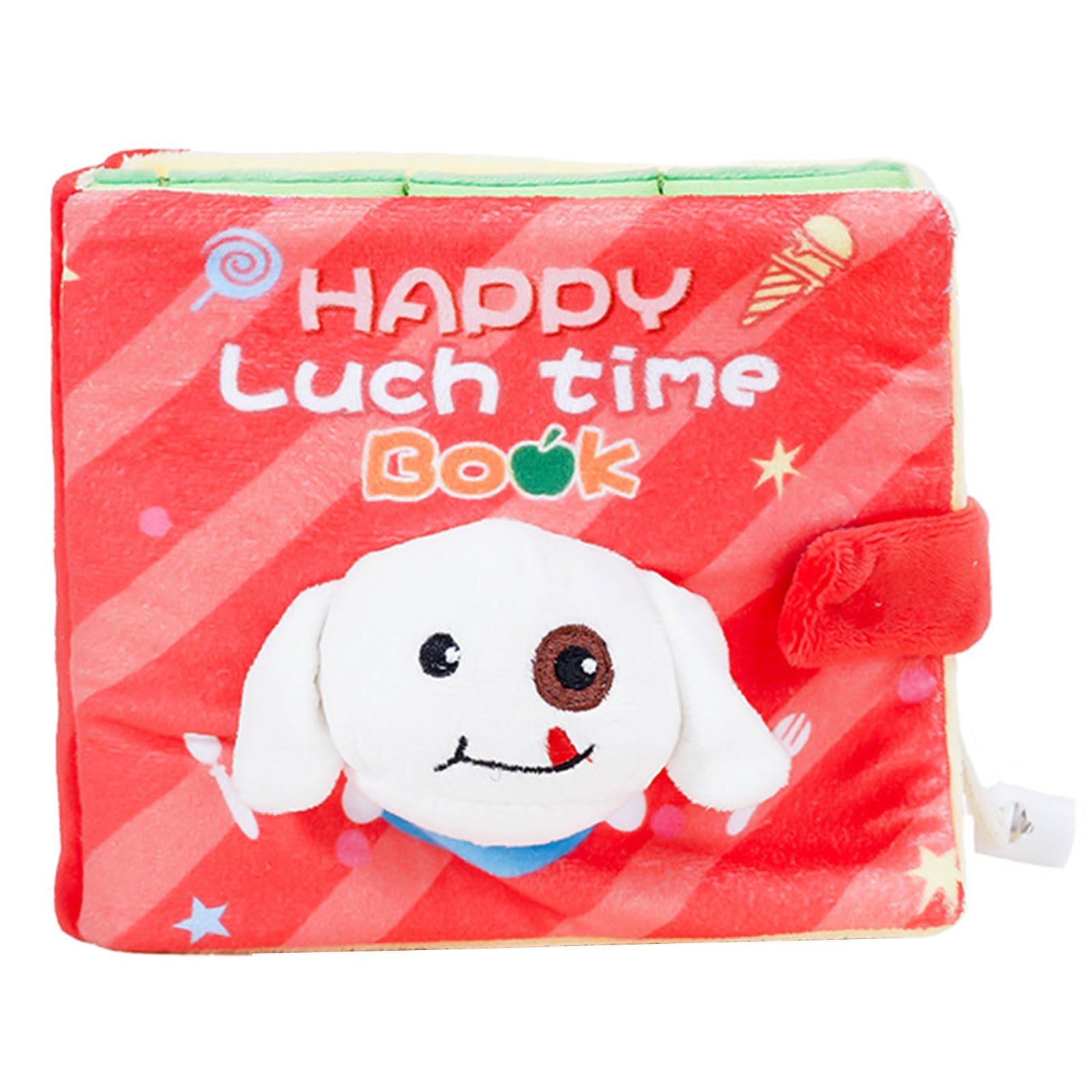 MICFENY Dog Squeak Book for Pet Dogs Sniffing Plush Toy Book Foraging Toy Dog Interaction Snuffle Toy BitingResistant Puzzle Boo