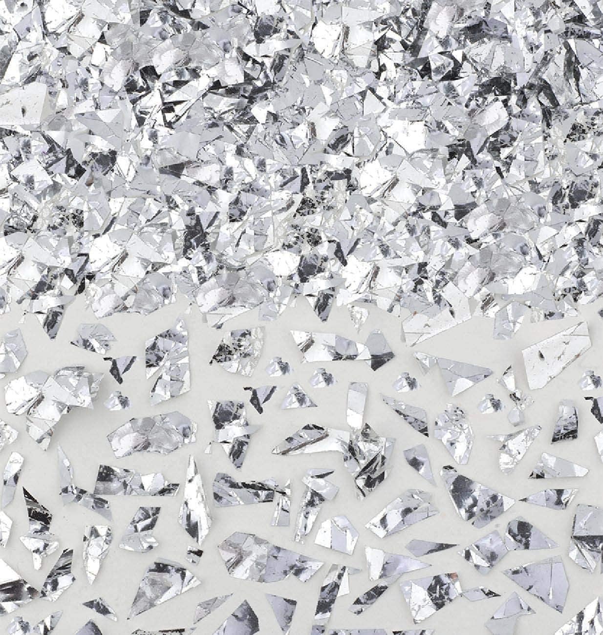 SILVER SPARKLE SHREDDED FLORAL CONFETTI 1.5 Buy Online at Best Price