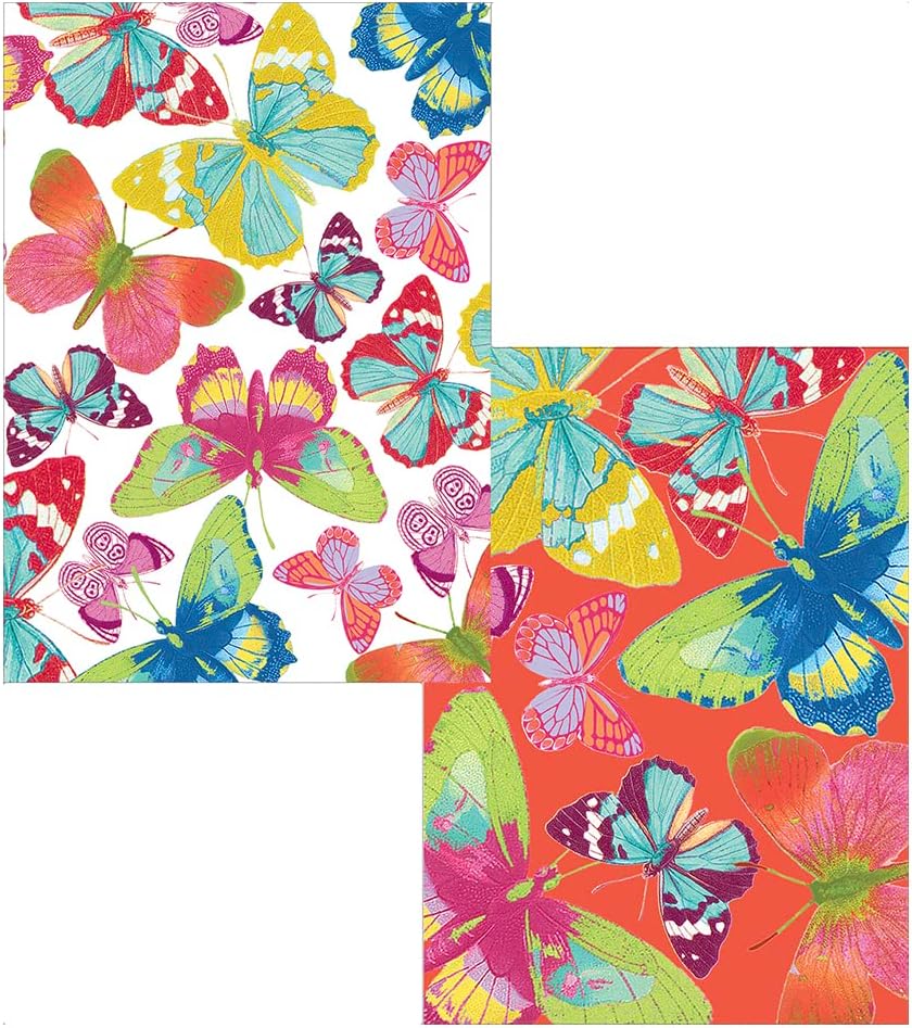 8 Greeting Cards Notelets Blank & envelopes - Butterflies