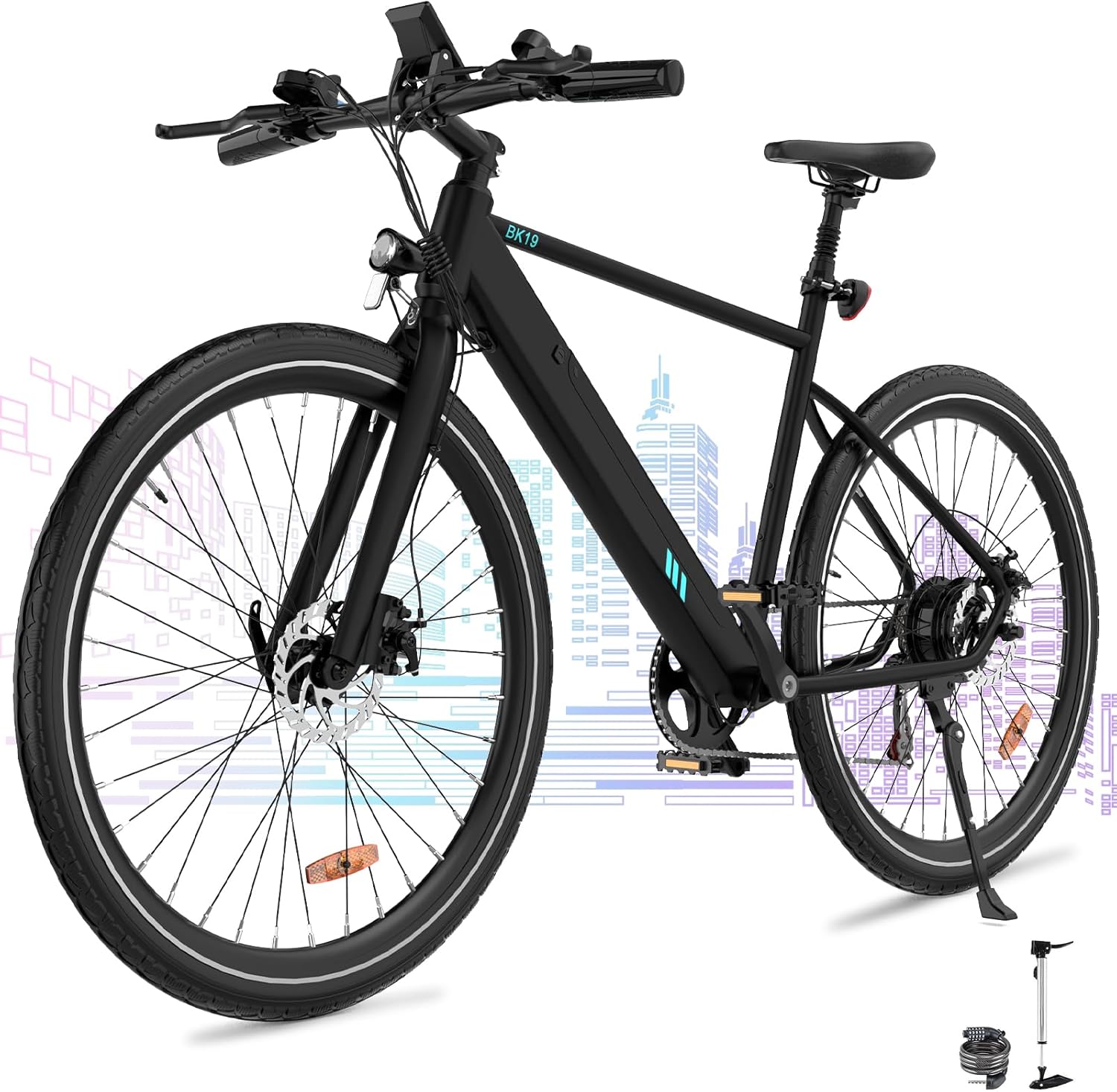 ELEKGO Bicicletta Elettrica, Bici Elettrica City Ebike con Batteria