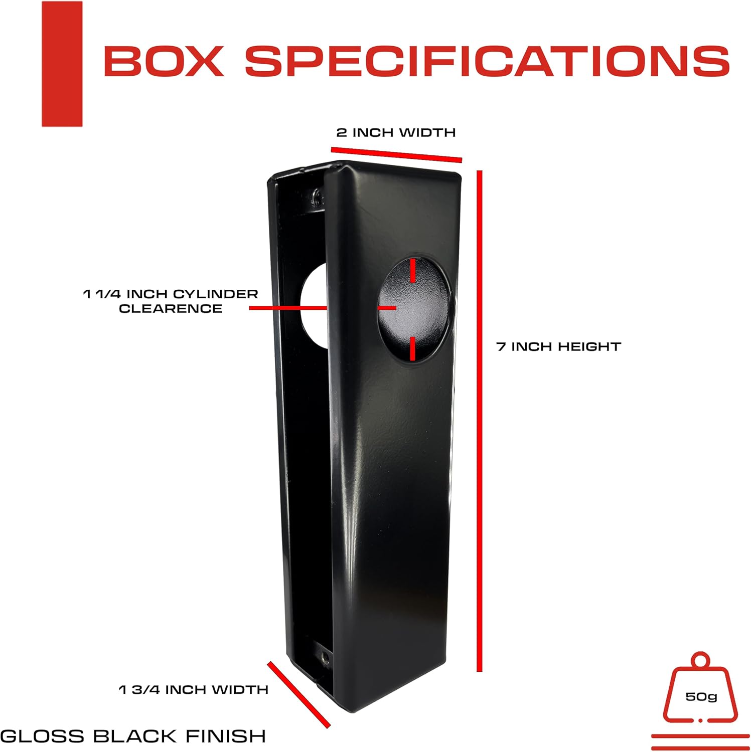 Sliding Gate Lock - Hook Bolt Mortise Lock - Weldable Steel Hook Lock for Sliding Gate – Single Cylinder 1-1/8" Backset – Metal Gate Lock - Weld On Hook Lock for Rolling Gate Sliding Gate