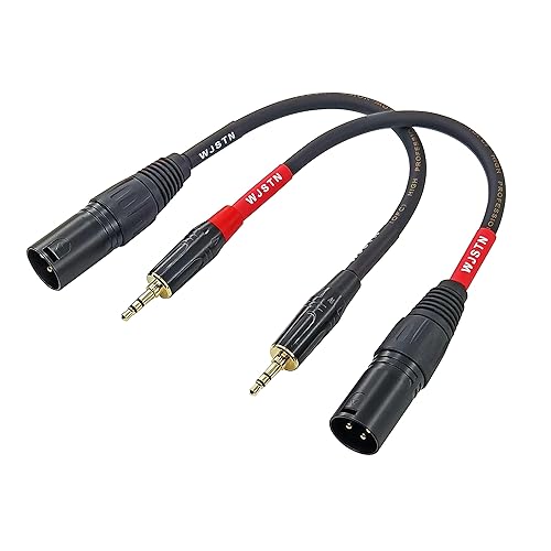 Miniatura 2 de WJSTN Cable convertidor XLR a 0.138 in desequilibrado de 1/8 pulgadas, mini conector estéreo a XLR macho, adecuado para cámara, cámara DSLR, equipo