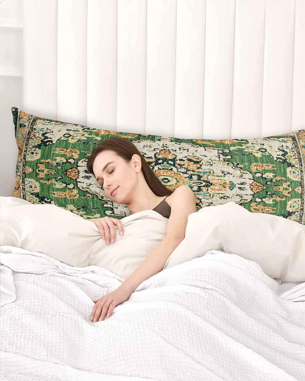 Traditional Boho Body Pillowcase,Soft Bed Throw Pillow Covers Luxury Decorative Couch Sofa Long Lumbar Bolster Pillow Sham Cushion Case Envelope Closure,Vintage Oriental Tribal Multicolor