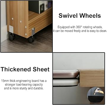 Narrow Sofa Table with Storage and Casters, Slim Console Table for Living Room, Entryway, Hallway, Foyer, Space-Saving Design