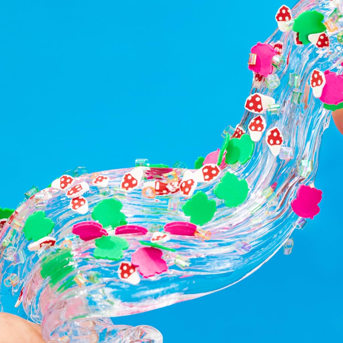 Ultra/Transparent Putty Slime - Clear, Sensory Fidget Toys, Stress Relief, Glitter, Non Sticky, Party Favors for Kids, Birthday Gifts for Girls and Boys