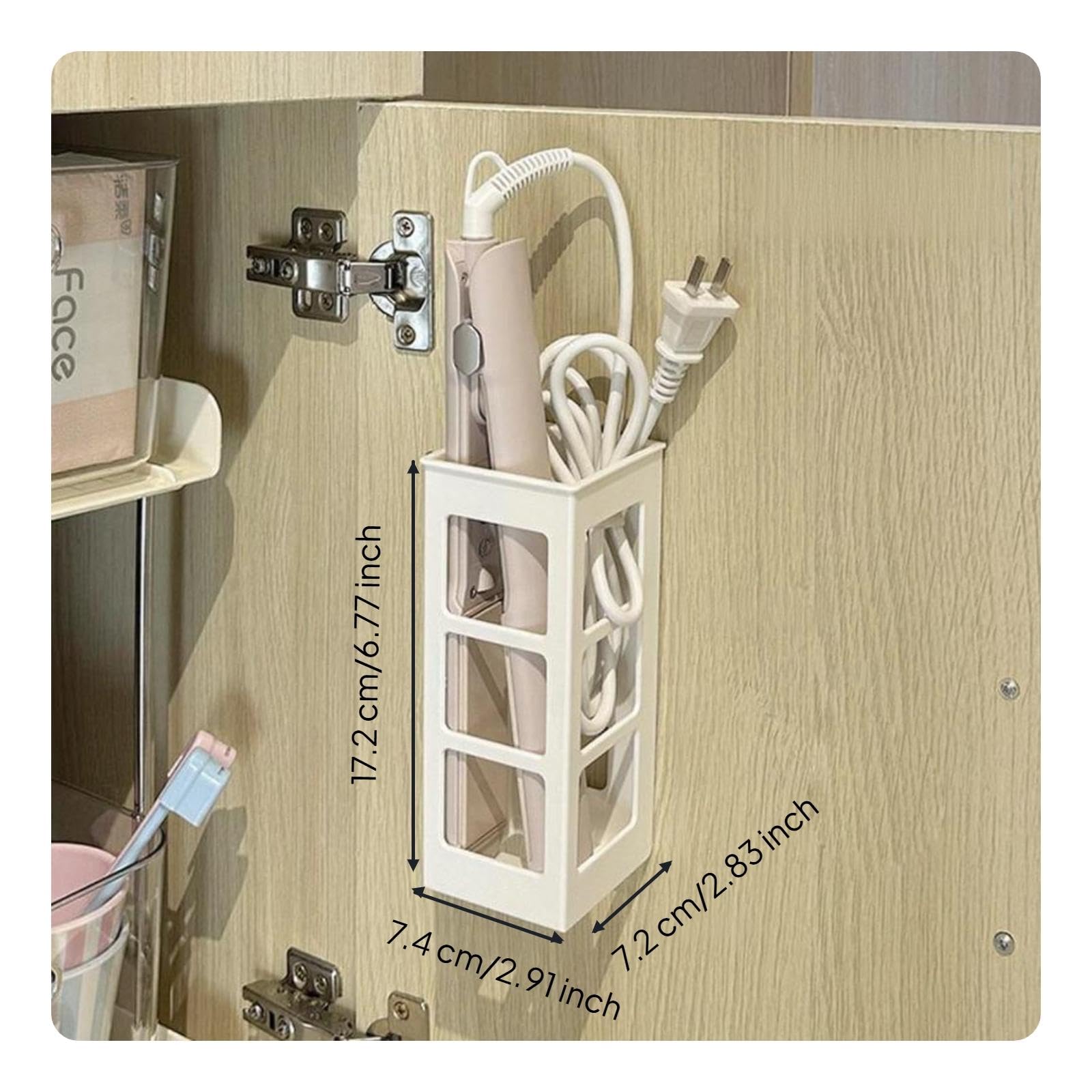 Storage Organizer Shelves, Multitier Cabinet Rack, Stackable, Dorm Room Curling Iron Holder-image-22