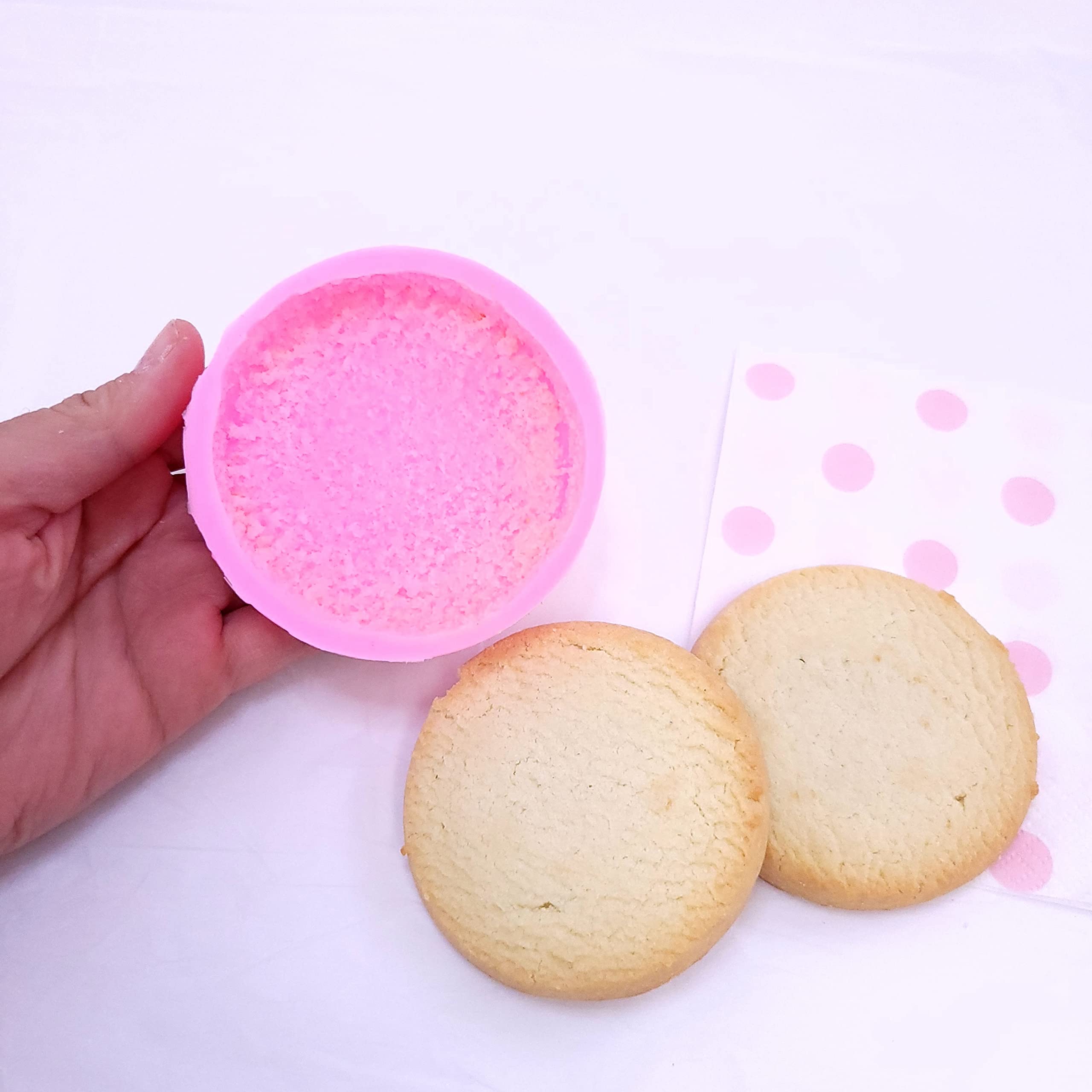 Shortcake round cookie silicone mold | Soap | Candle | Mold for Wax | Mold for Resin NC047