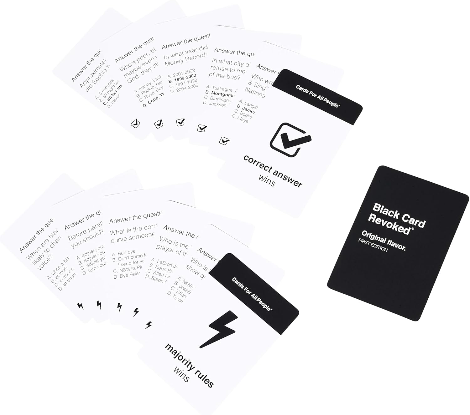 Black Card Revoked Original Flavor - Celebrate The Culture with America’s 1st Black Card Game | The Original Black Trivia | Perfect for Every Cookout, Game Night & Holiday