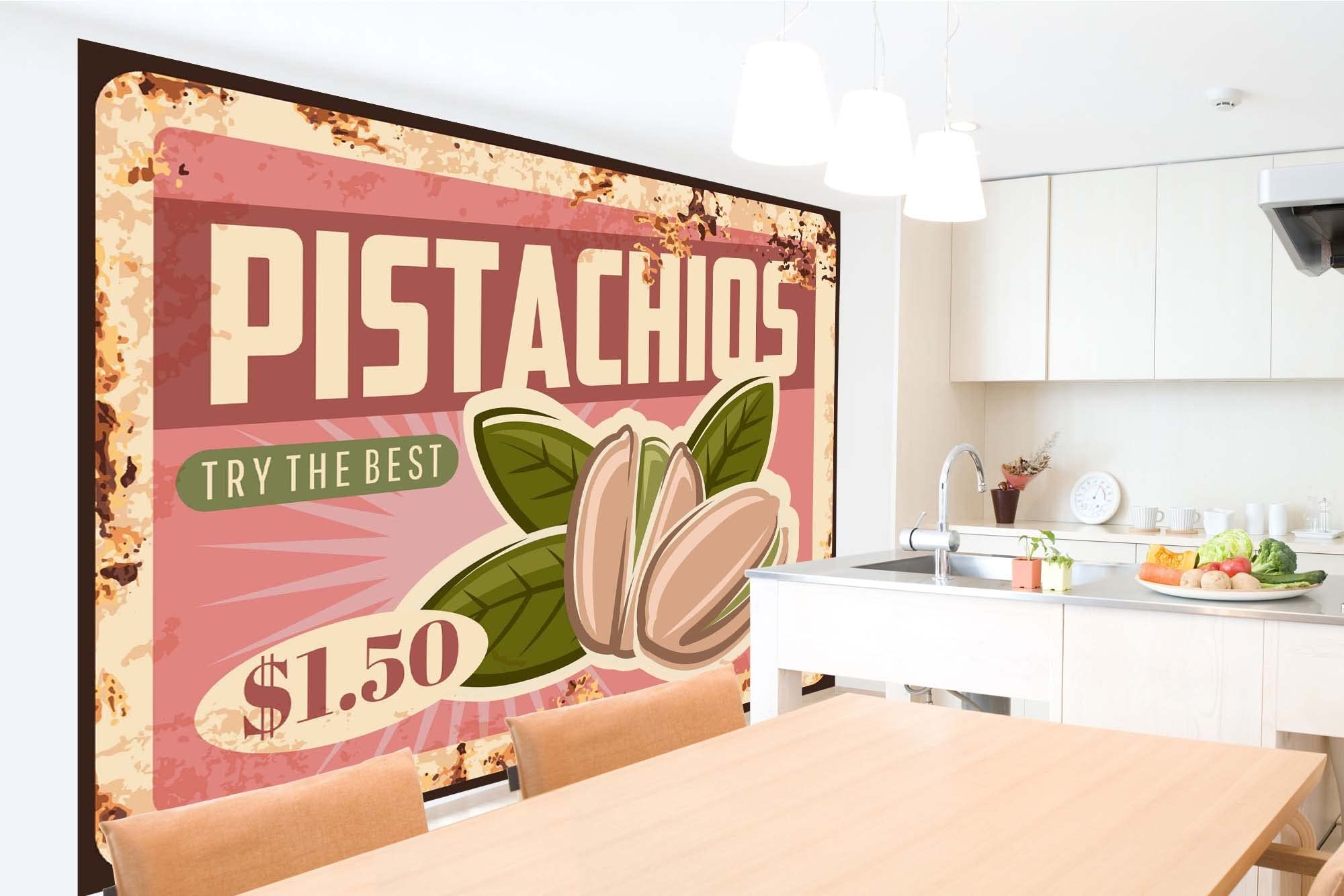 DIMEX LINE Non-Woven Photo Wallpaper Pistachios Poster 375 x 250 cm - Non-Woven Wallpaper, wall Mural, wall Pictures - Wallpaper for Living Room, Bedroom, Office, Kitchen — image 1