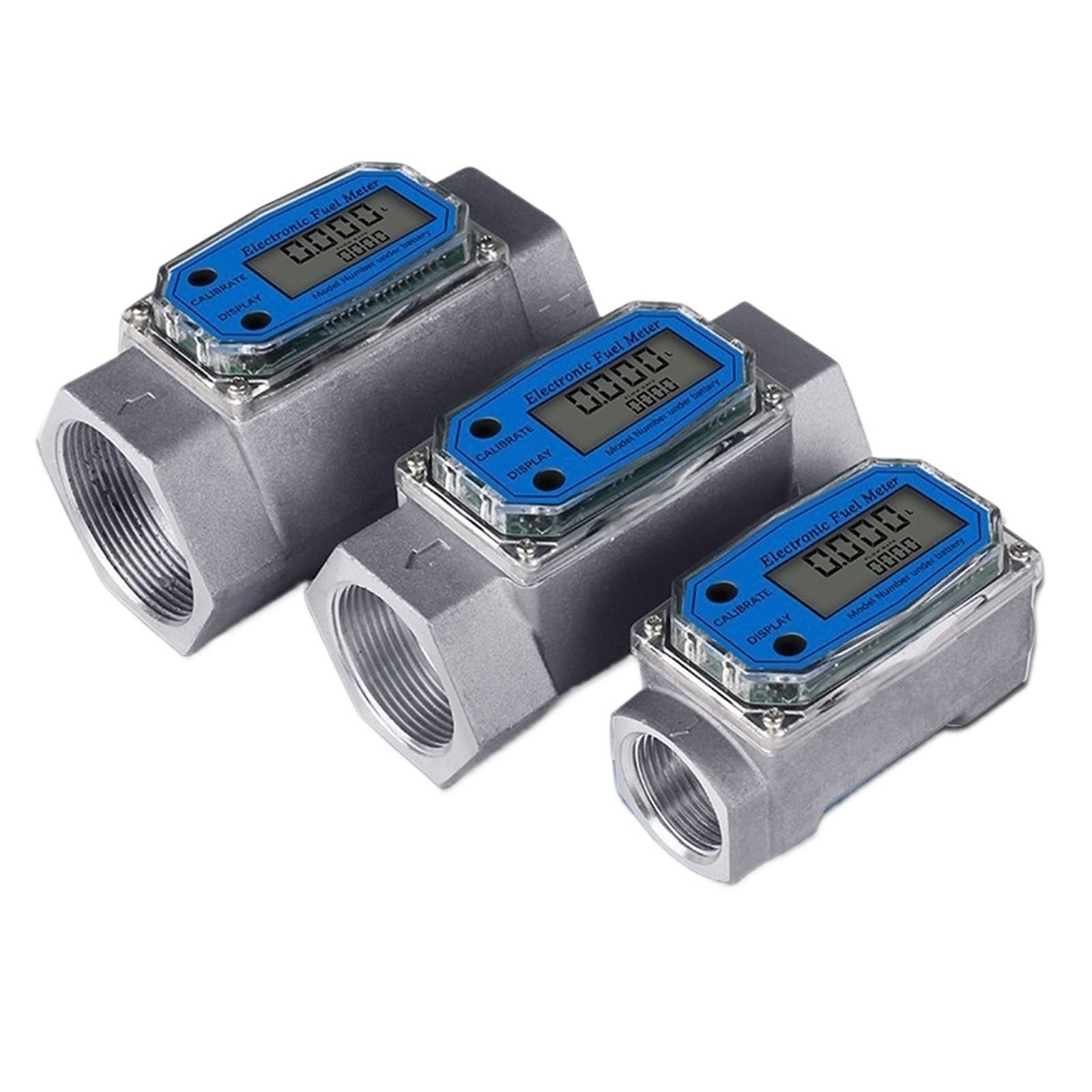 QfUxYYSLD 1pcs Digital Turbine Flow Meter Flowmeter Gauge 1/1.5/2(2 inch)