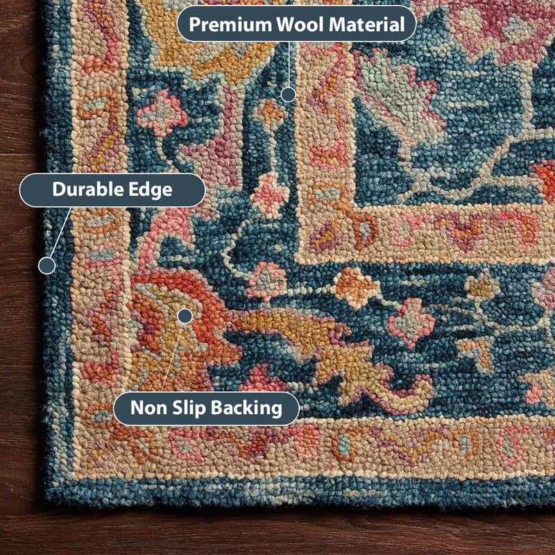 Image of Hand Tufted Premium Rug Premium Wool Carpet for Living Room Bedroom and Hall Size 6x9 Feet Color Multi