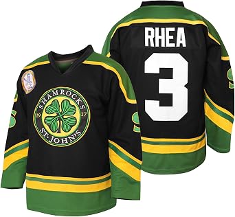 3 Ross The BOSS Rhea St Johns Shamrocks Jerseys with EMHL Patch Hockey Jersey for Men