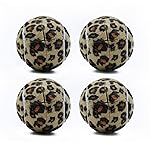 Magicorange 4 PCS Precut Walker Tennis Balls for Furniture Legs and Floor Protection, Heavy Duty Long Lasting Felt Pad Glide Coverings (Leopard Pattern)