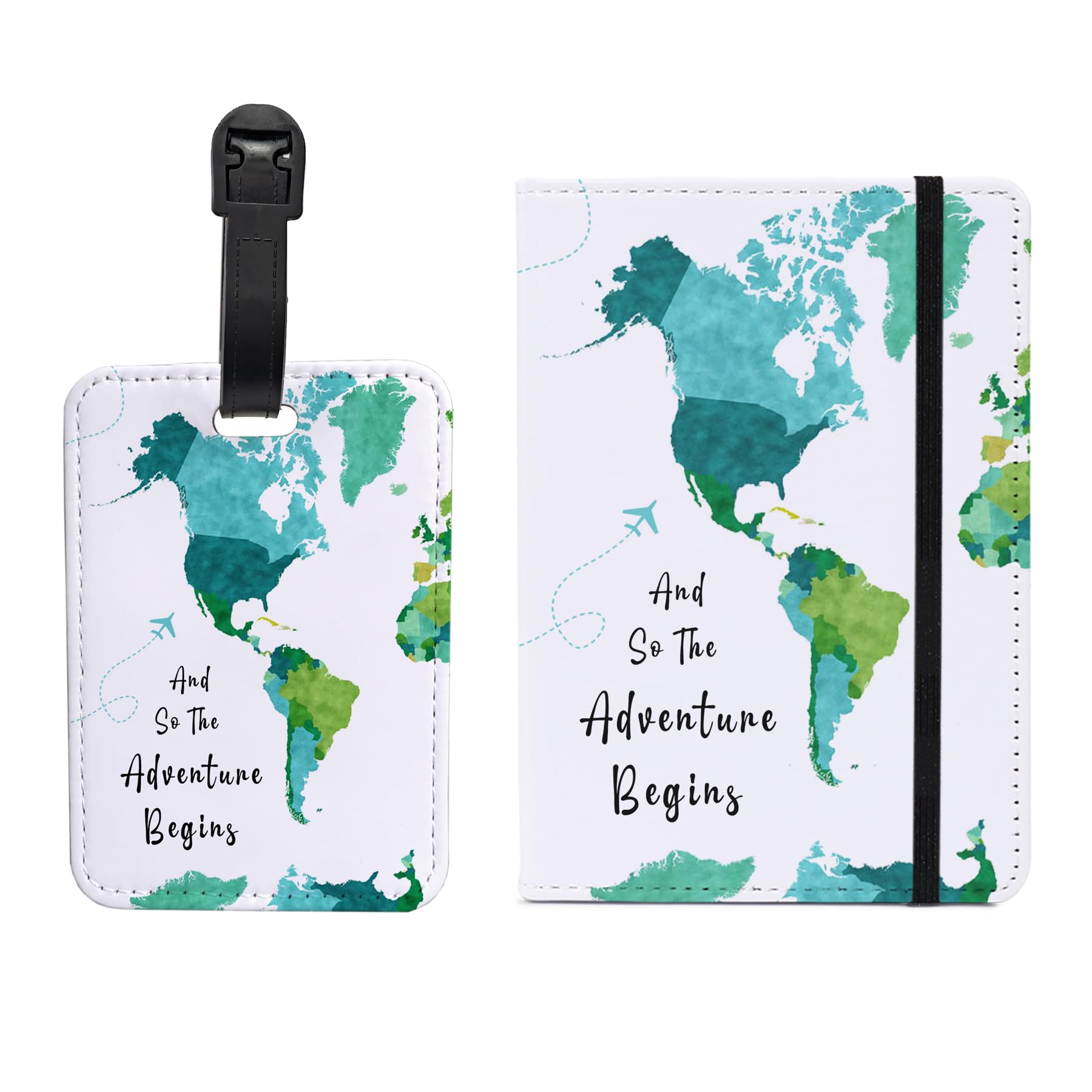 PDE-QUNLIAN Passport Book Holder,Passport Wallet for Men Mr and Mrs Passport Holder for Women Passport Cover World Map Passport Case for Couples