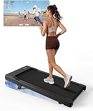 MJWW Walking Pad mit Steigung 6%, Laufband für Zuhause & Büro 136 KG mit Smart App 6 km/h & 12 km/h, Laufband Schreibtisch Leise 2.5 PS mit Schulungskurse und Multiplayer-Wettbewerbe