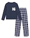 CA-Boys blue plaid pjs set-16t