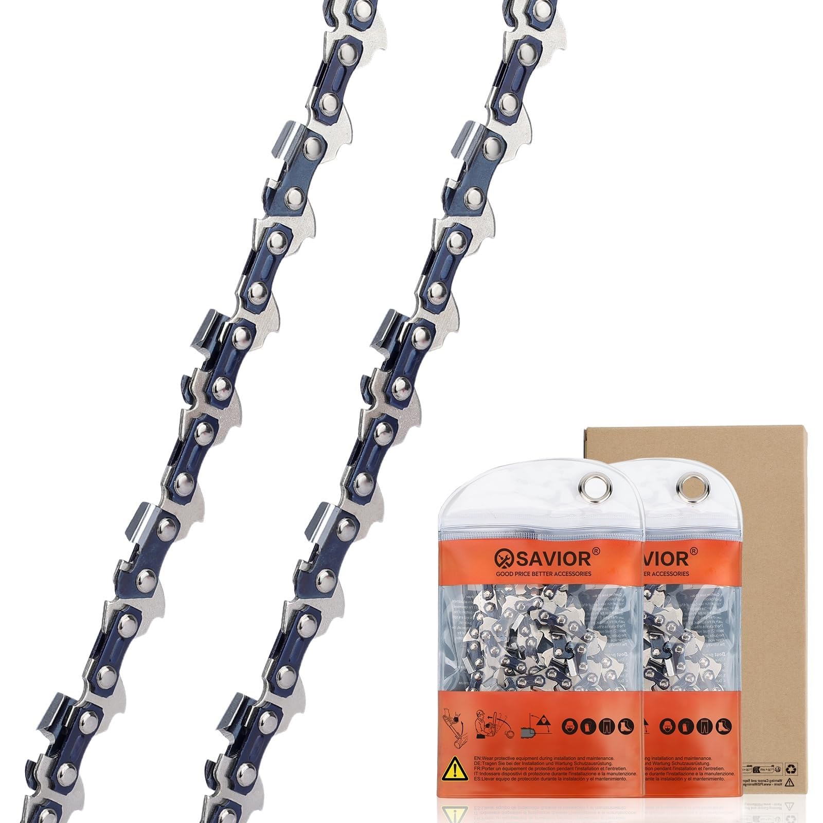 Chaîne de tronçonneuse de 30,5 cm anti-rebond compatible Bosch AKE 30 S