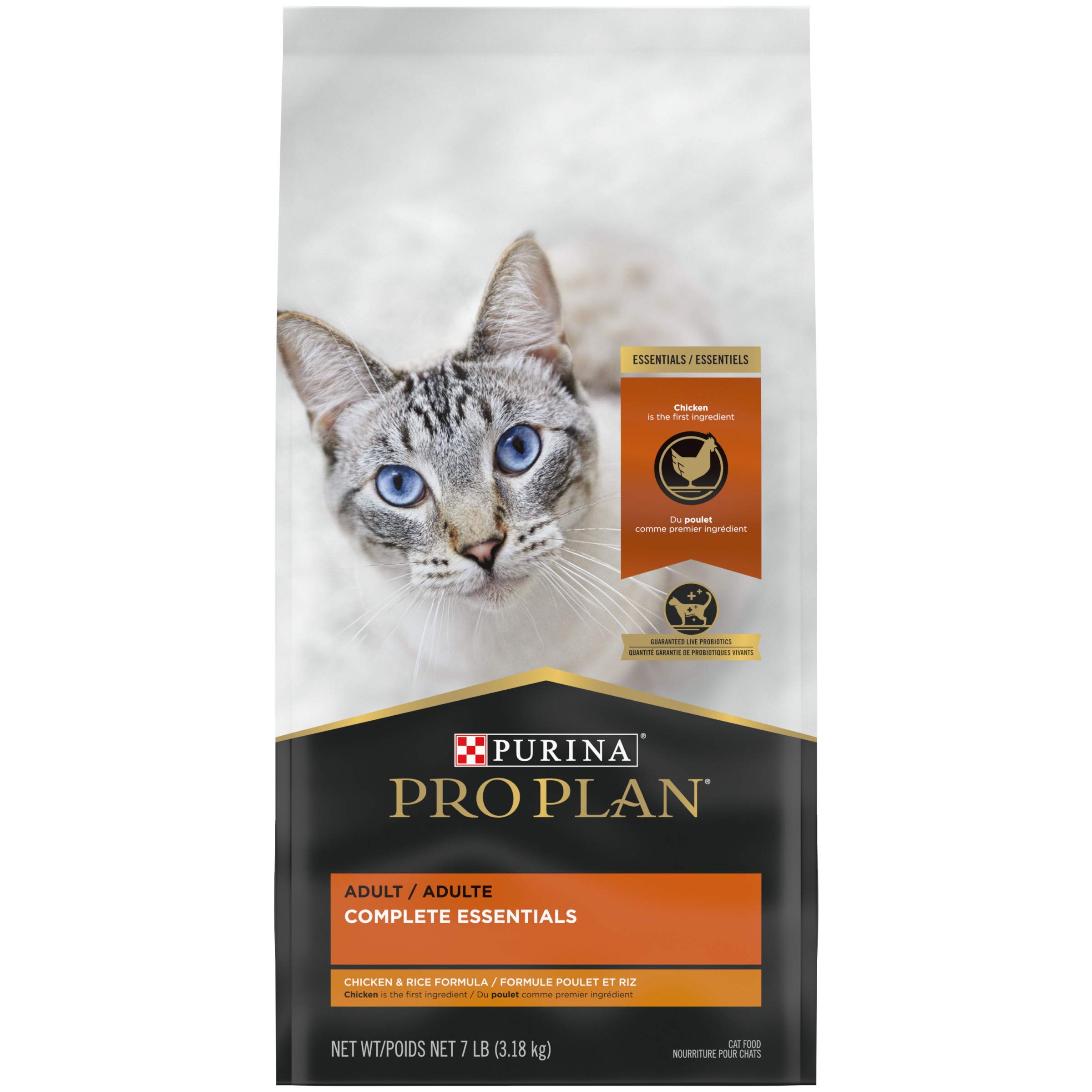 Purina Pro Plan High Protein Cat Food With Probiotics for Cats, Chicken and Rice Formula - 7 lb. Bag