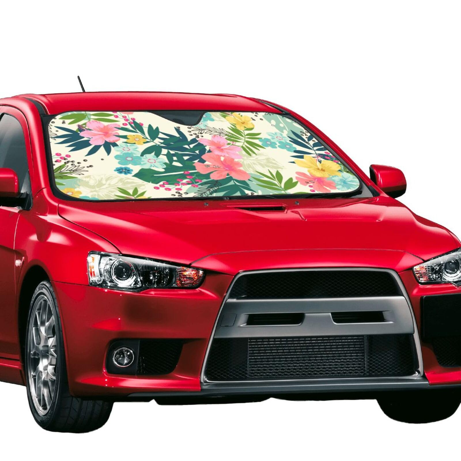 Amazon | 車用サンシェード ハワイ 花 花柄 クール アニメキャラクター 