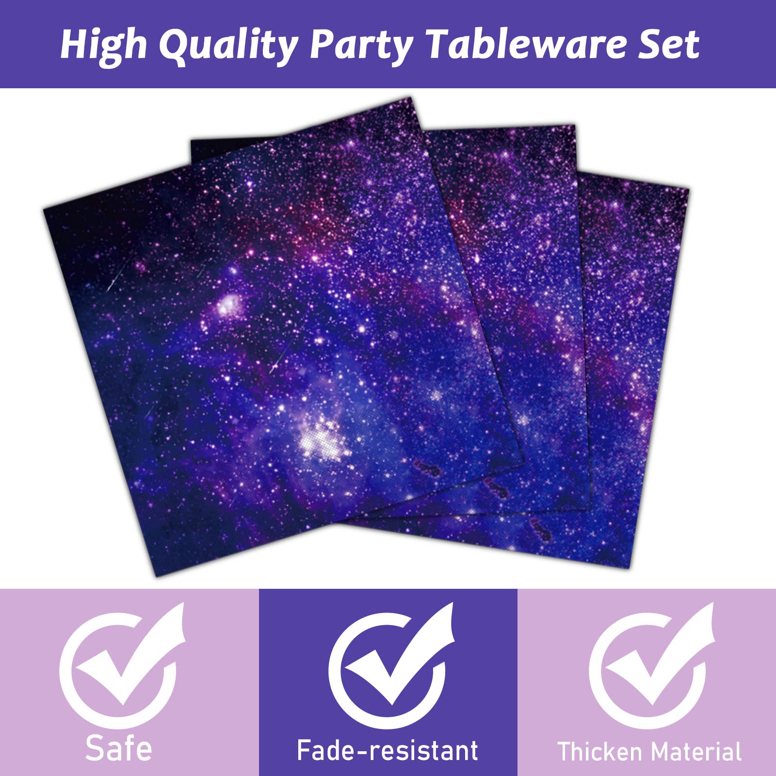 Snapklik.com : Gisgfim 96 Pcs Space Galaxy Plates And Napkins Party ...