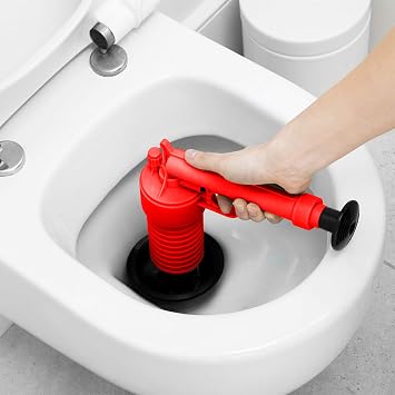 Dekton Drain Blaster With Four Attachments-Clears Blockages Without Using Harsh Chemicals| Pump Action Power Pressure Cleaner| Injects High Pressure Blast Of Water Into Waste Pipe| Includes 4 Adaptors