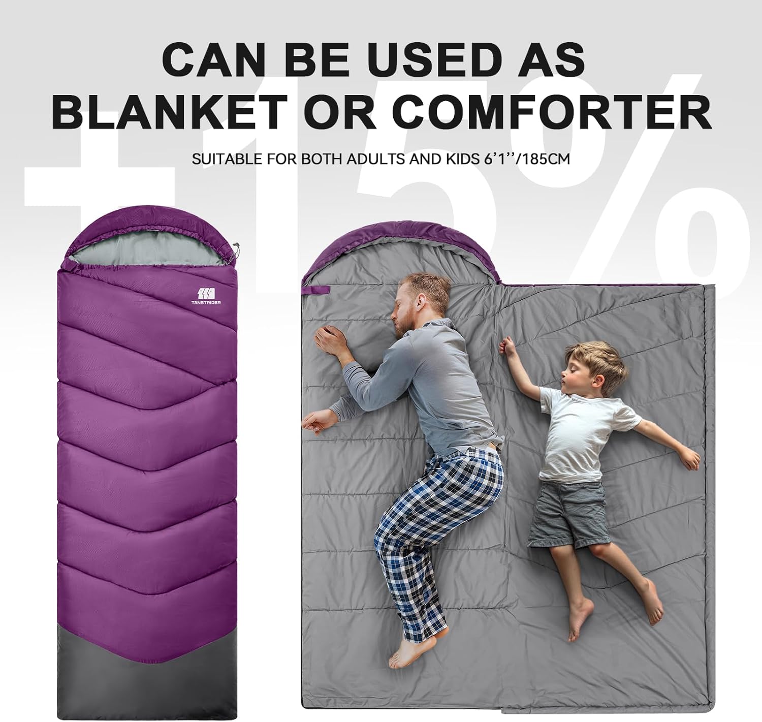 Sleeping Bags for Adults Cold Weather & Warm,Backpacking Camping Sleeping Bag for Tall Girls Boys,Lightweight,Compact,Waterproof Camping Gear for Traveling,Hiking,Hotel,Outdoor & Indoor