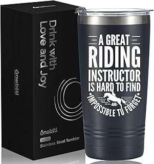 Onebttl Equestrian, Equestrian Gifts, Riding Instructor, 20oz/590ml Stainless Steel Insulated Tumbler with Lid - for Birthday, Christmas