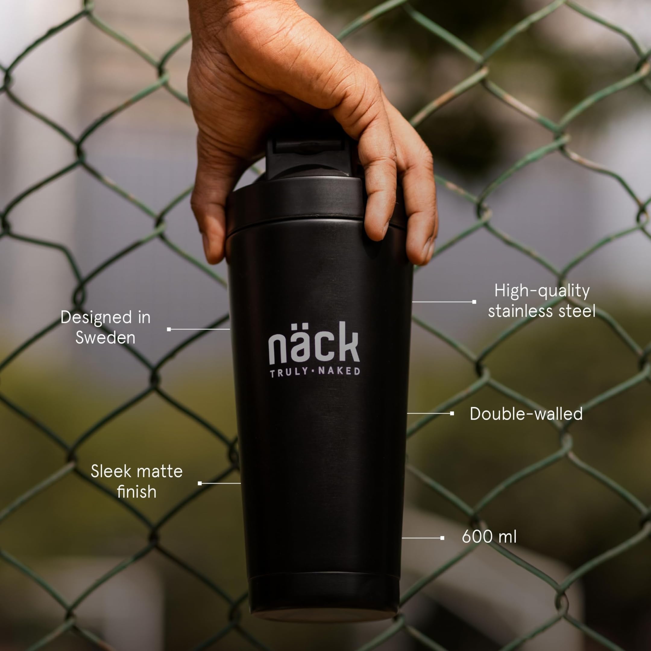 Näck Fitness Starter Pack | Whey Protein Chocolate 840g + Premium Shaker Bottle | 21g Protein | High Protein-to-Calorie Ratio | Muscle Growth & Recovery | Informed Choice Certified | Easy Mixing | Swedish Nutrition — Amazon image 5