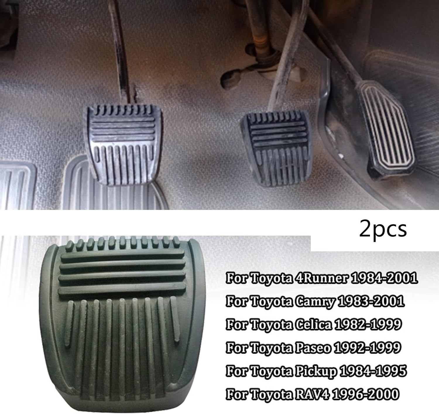 Replacement Clutch Brake Pedal Rubber Pad Auto Brake Clutch Pedal Cover for 4RunnerCamry CelicaPaseo 31321-14020 Car Foot Pedal