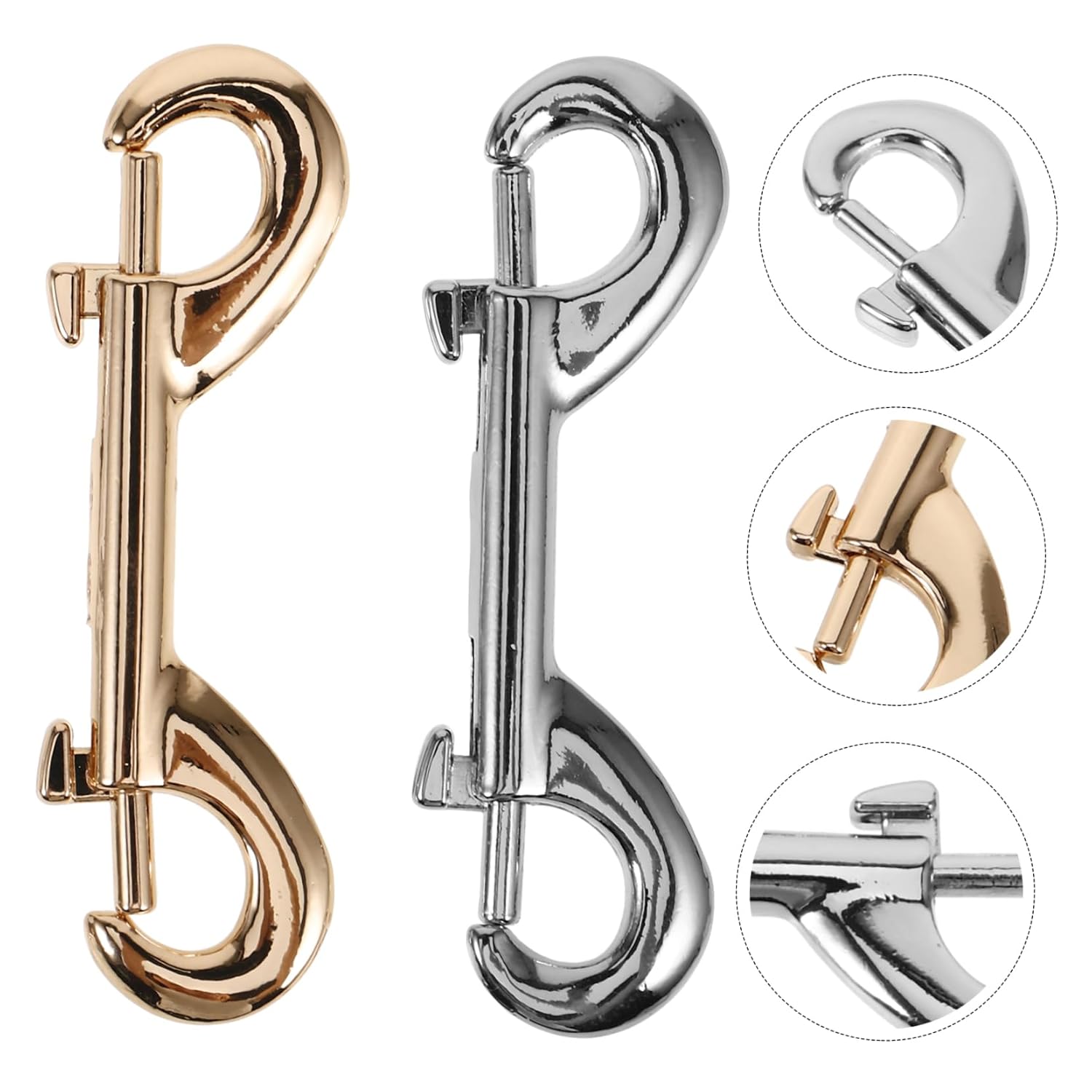 OSALADI 10pcs Dog Leash Supplies Snap Hooks Double Sided Clips Heavy Duty Leash Connector Hooks