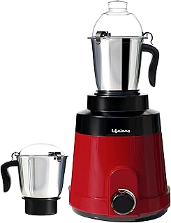 Lifelong Hulk 1200 W Mixer Grinder| 2 Stainless steel Jars (Liquidizing and Dry Grinding Jar) | ABS Body| 3 Speed Operation with whip (2 Years Warranty, Black, LLMG1000)