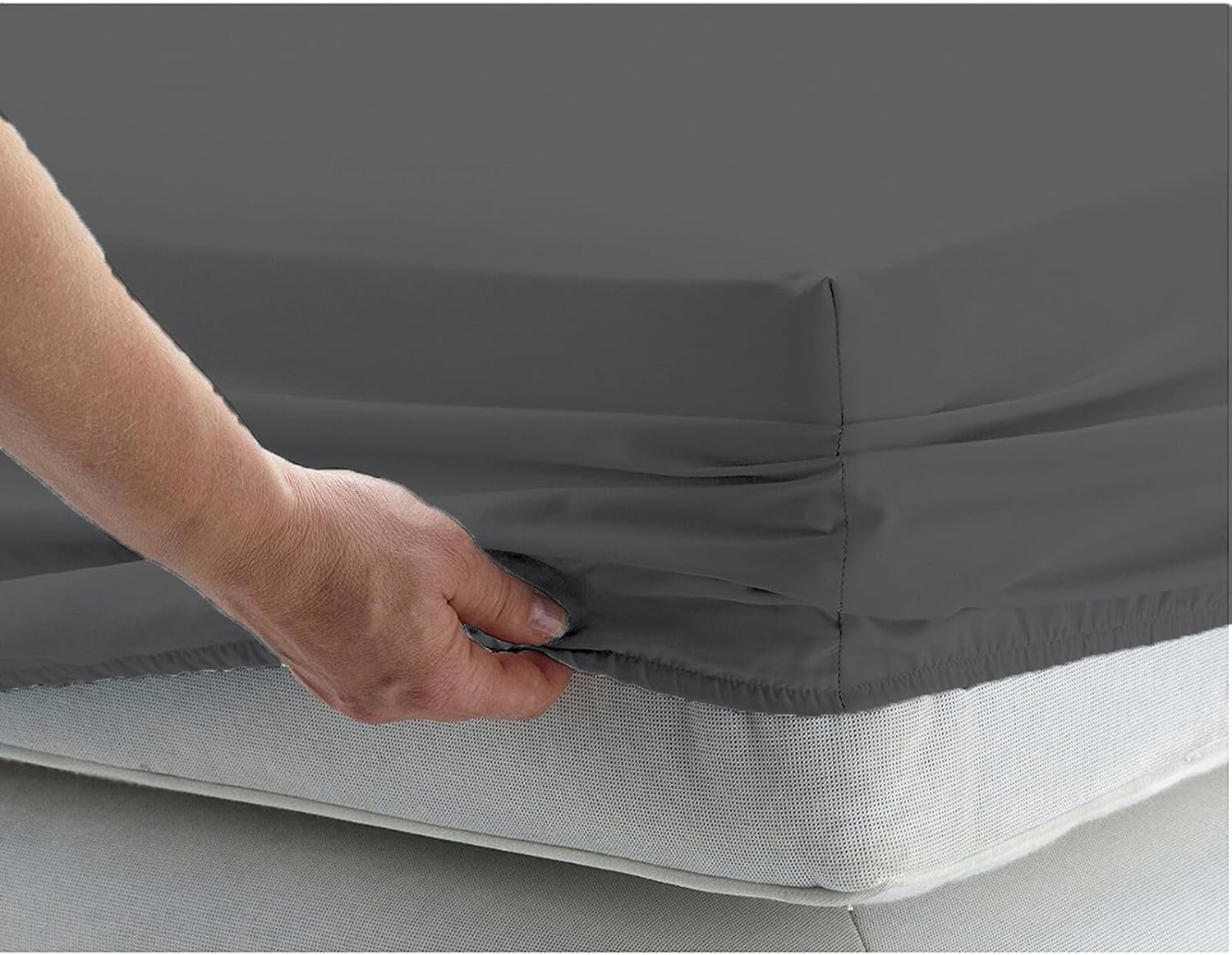 King Sheet Set - 100% Cotton Soft Long-Staple Combed Pure Natural Bed Sheet Set - Hypoallergenic Easy Fit - 4 Piece Set - Bedding Sheets & Pillowcases